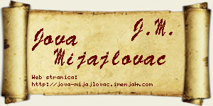 Jova Mijajlovac vizit kartica